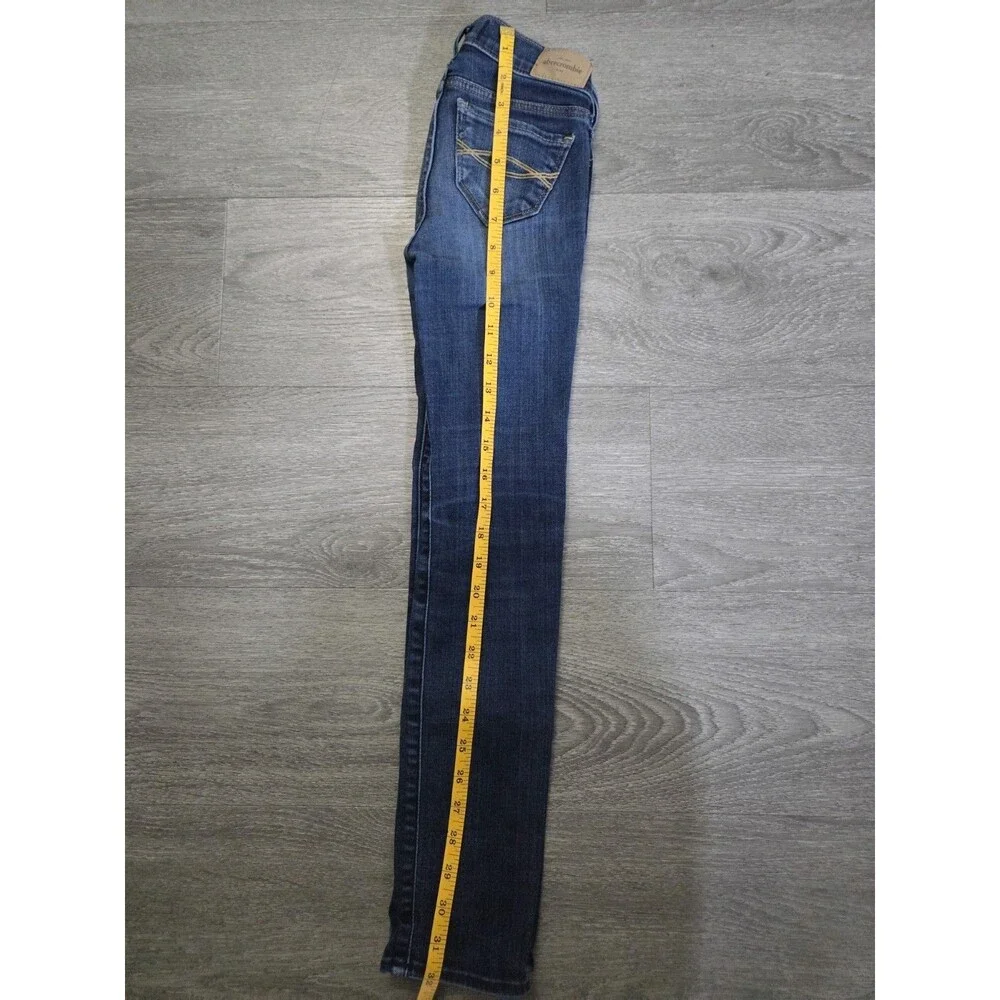 Abercrombie Kids Girls Skinny Jeans Size 8 Dark Wash Stretch Denim